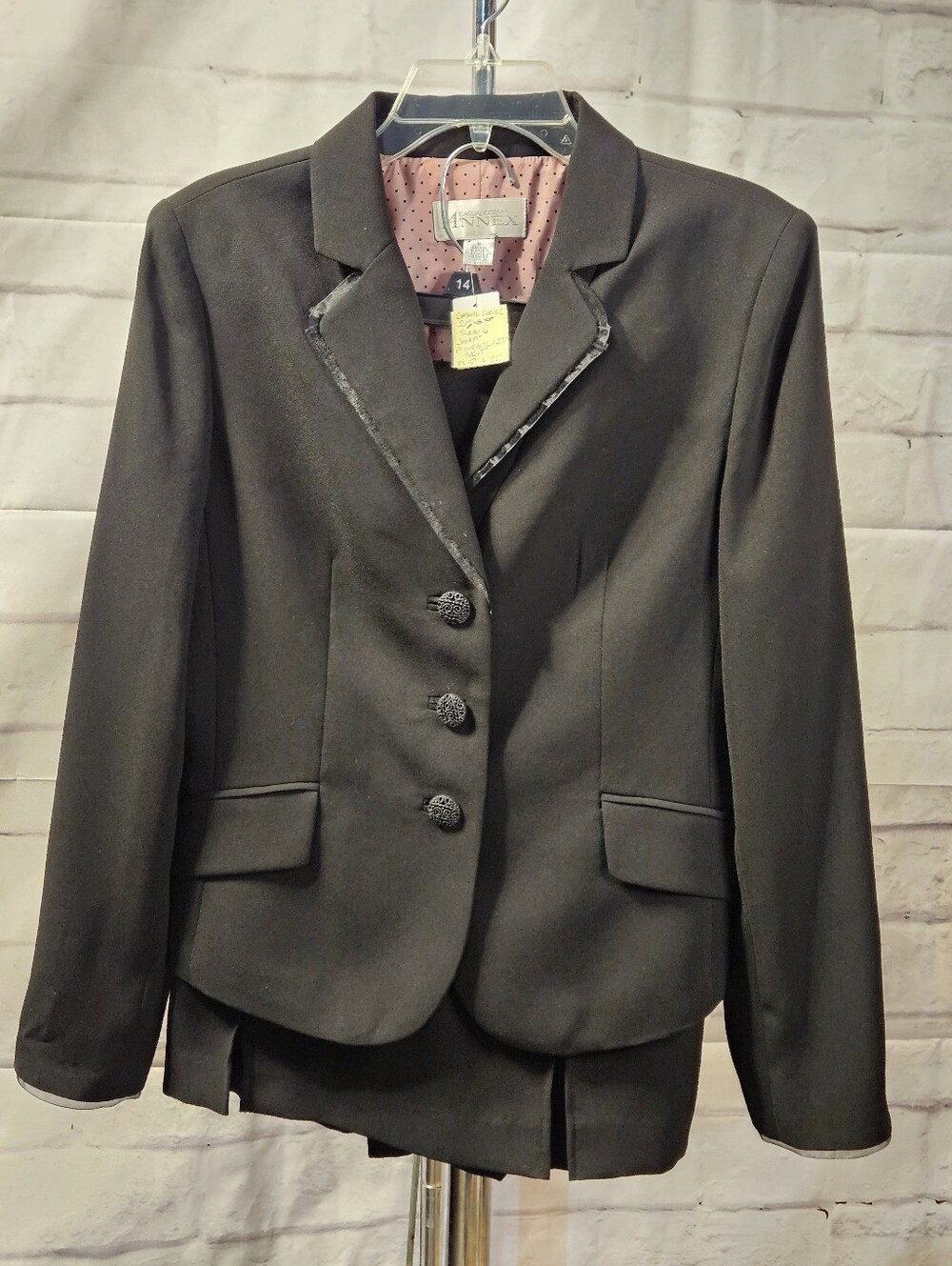 Casual Corner Size 8 Vintage 90s 2-piece Fully Lined Jacket and Skirt Set